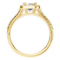 RI-0395 Yellow Gold Ring SET - Top View