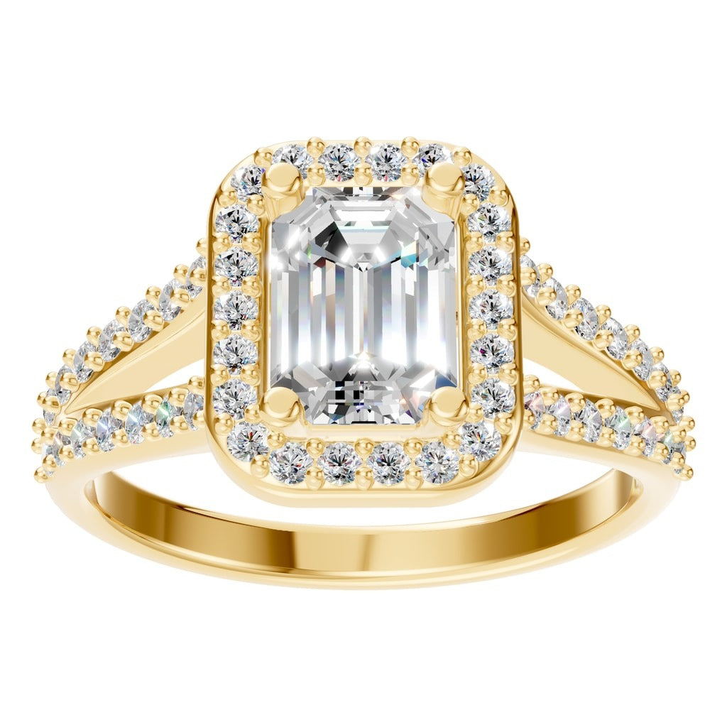 RI-0395 Yellow Gold Ring SET - Front View