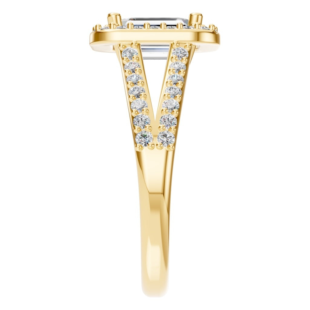 RI-0395 Yellow Gold Ring SET - Side View