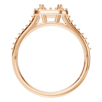 RI-0395 Rose Gold Ring UNSET - Top View
