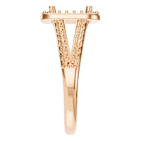 RI-0395 Rose Gold Ring UNSET - Side View
