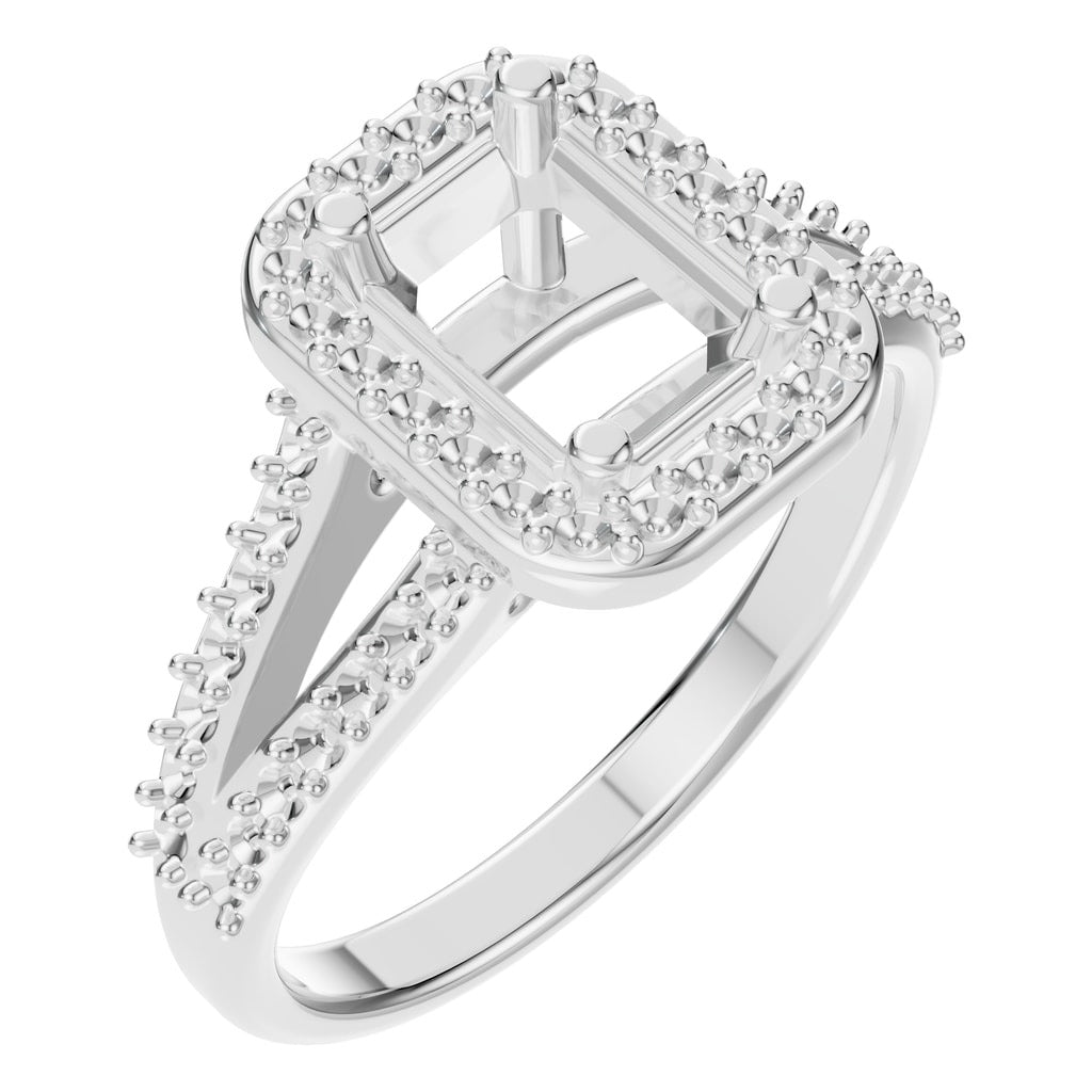 RI-0395 White Gold Ring UNSET - Main View