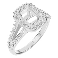 RI-0395 White Gold Ring UNSET - Main View