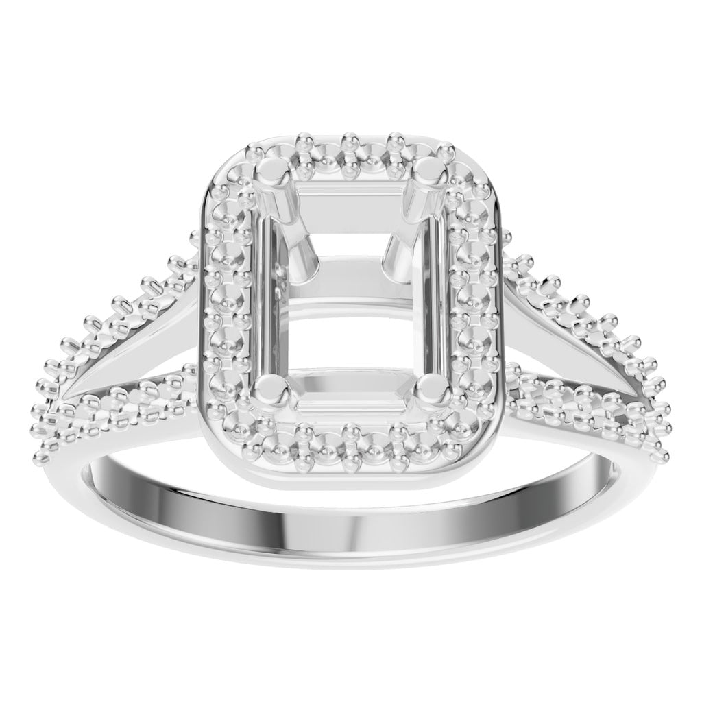 RI-0395 White Gold Ring UNSET - Front View
