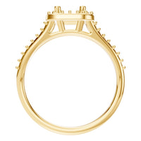 RI-0395 Yellow Gold Ring UNSET - Top View