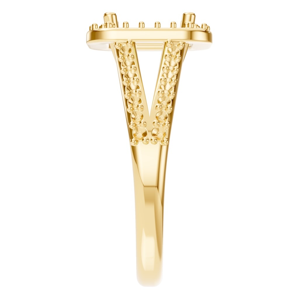 RI-0395 Yellow Gold Ring UNSET - Side View