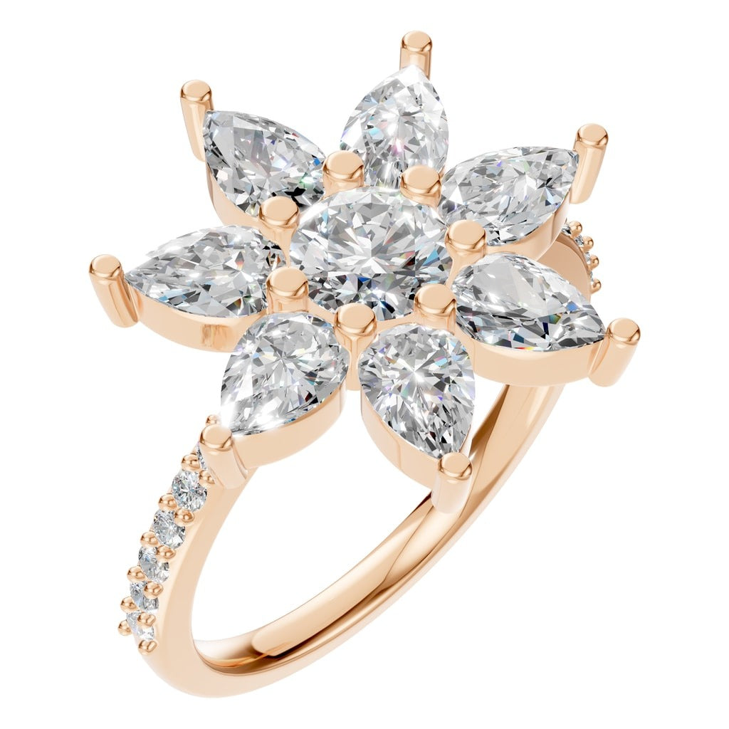 RI-0462 Rose Gold Ring SET - Main View