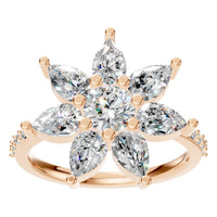 RI-0462 Rose Gold Ring SET - Front View