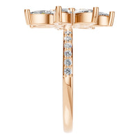 RI-0462 Rose Gold Ring SET - Side View