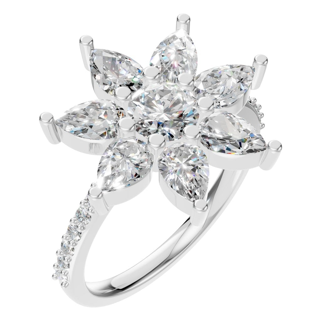 RI-0462 White Gold Ring SET - Main View