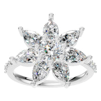 RI-0462 White Gold Ring SET - Front View
