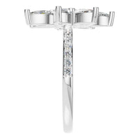 RI-0462 White Gold Ring SET - Side View