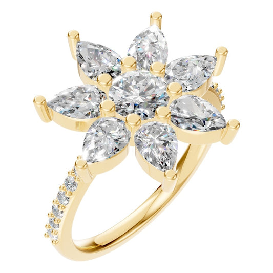 RI-0462 Yellow Gold Ring SET - Main View