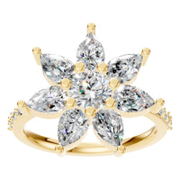 RI-0462 Yellow Gold Ring SET - Front View