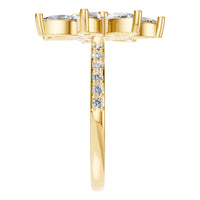 RI-0462 Yellow Gold Ring SET - Side View
