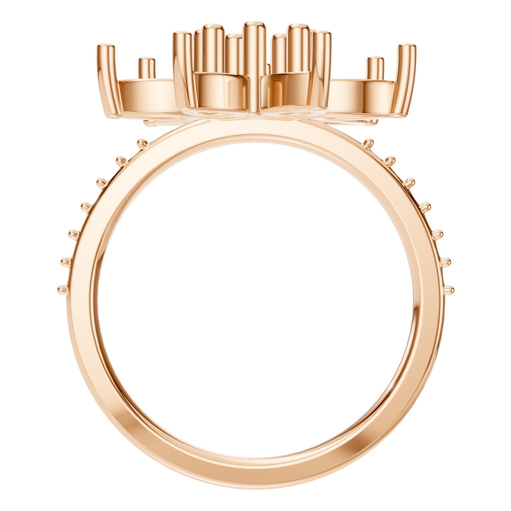 RI-0462 Rose Gold Ring UNSET - Top View