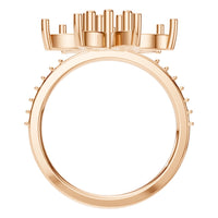 RI-0462 Rose Gold Ring UNSET - Top View