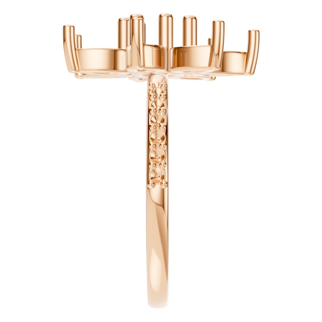 RI-0462 Rose Gold Ring UNSET - Side View