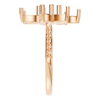 RI-0462 Rose Gold Ring UNSET - Side View