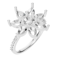 RI-0462 White Gold Ring UNSET - Main View