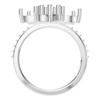RI-0462 White Gold Ring UNSET - Top View