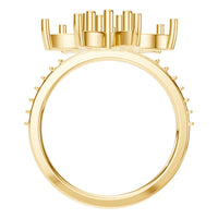 RI-0462 Yellow Gold Ring UNSET - Top View