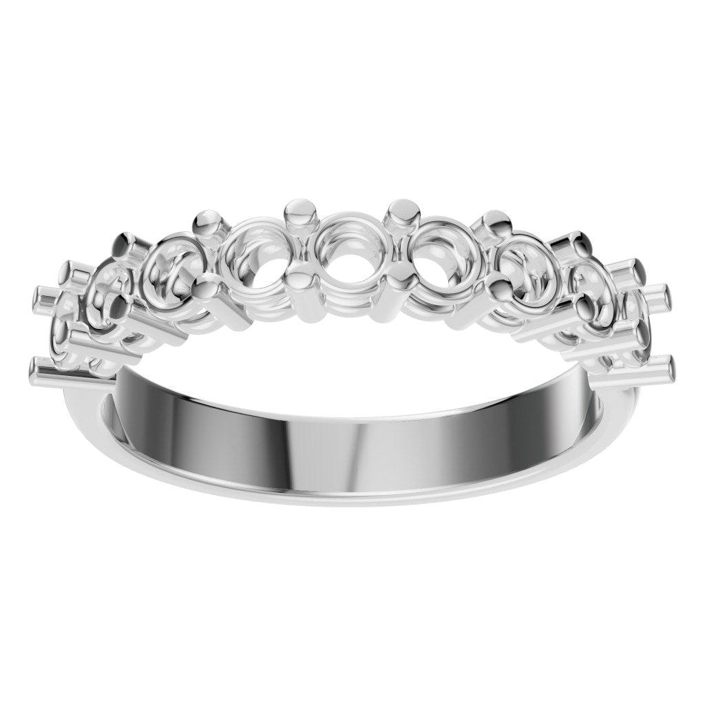 RI-0473 White Gold Ring UNSET - Front View