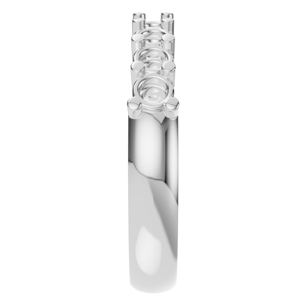 RI-0473 White Gold Ring UNSET - Side View