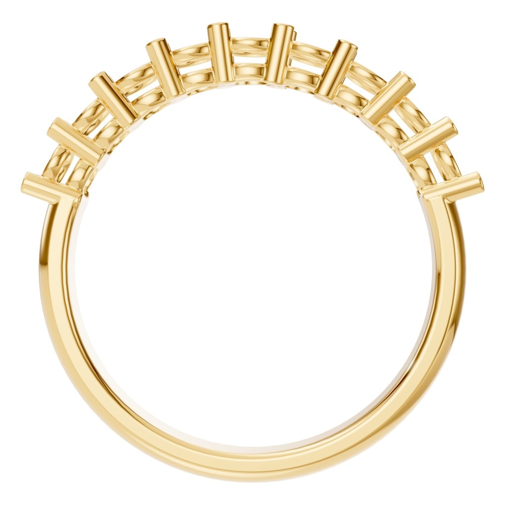 RI-0473 Yellow Gold Ring UNSET - Top View