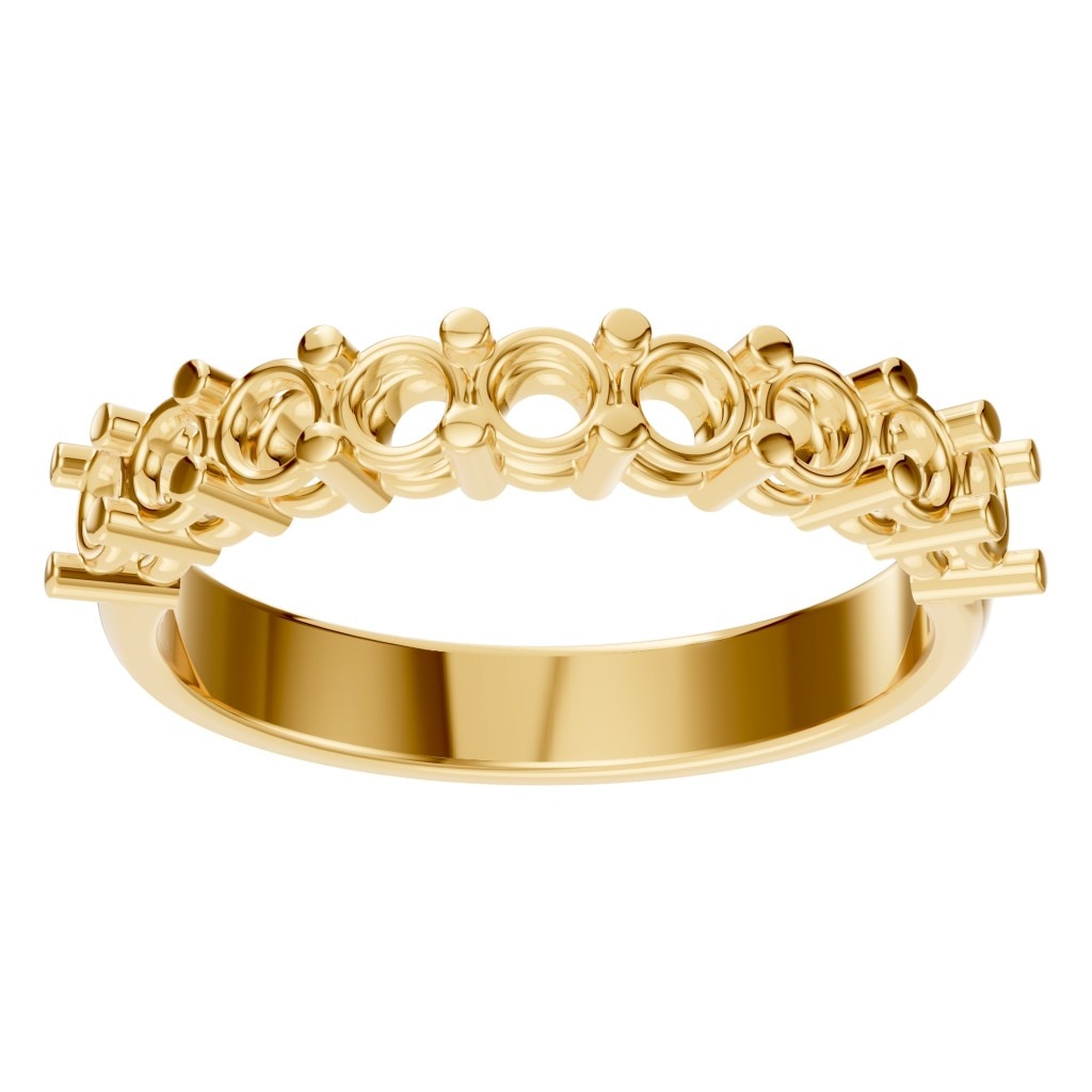 RI-0473 Yellow Gold Ring UNSET - Front View