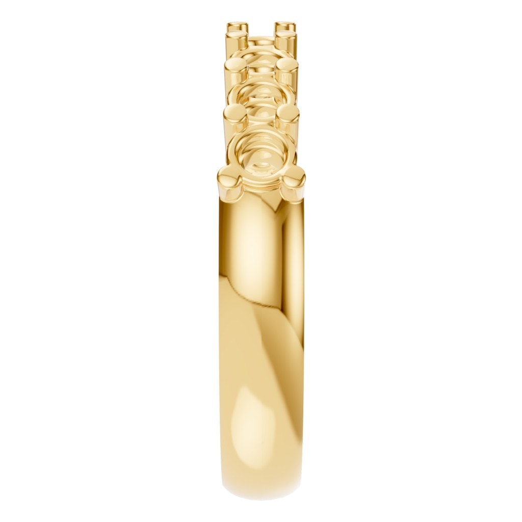 RI-0473 Yellow Gold Ring UNSET - Side View