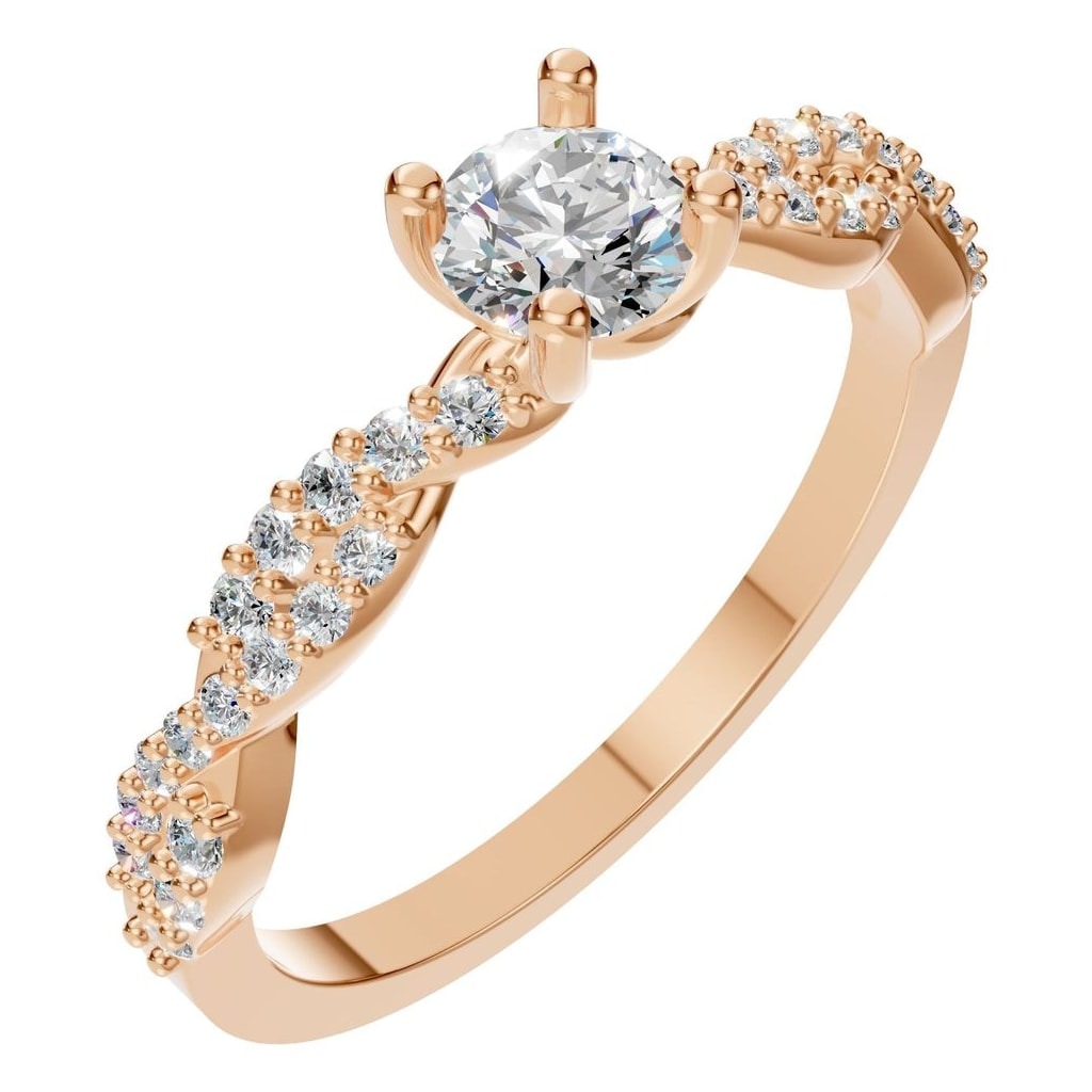 RI-0524 Rose Gold Ring SET - Main View
