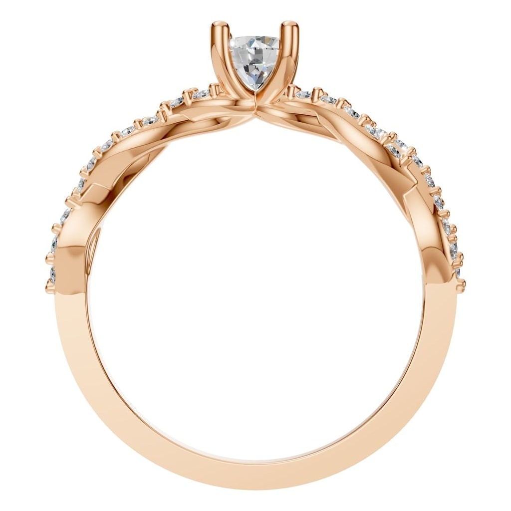 RI-0524 Rose Gold Ring SET - Top View