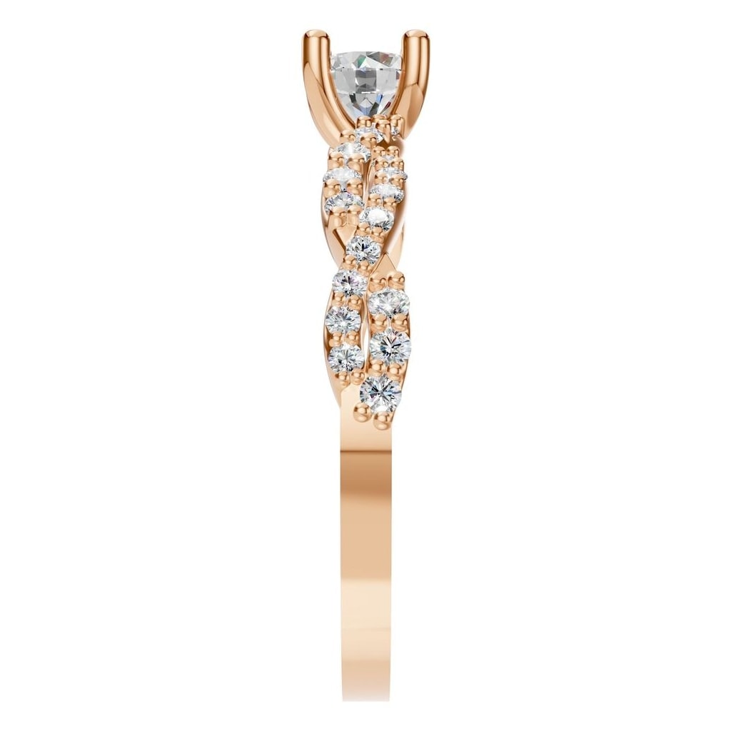 RI-0524 Rose Gold Ring SET - Side View