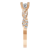 RI-0524 Rose Gold Ring SET - Side View