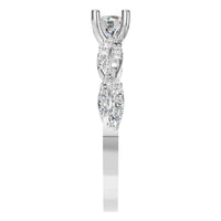 RI-0524 White Gold Ring SET - Side View