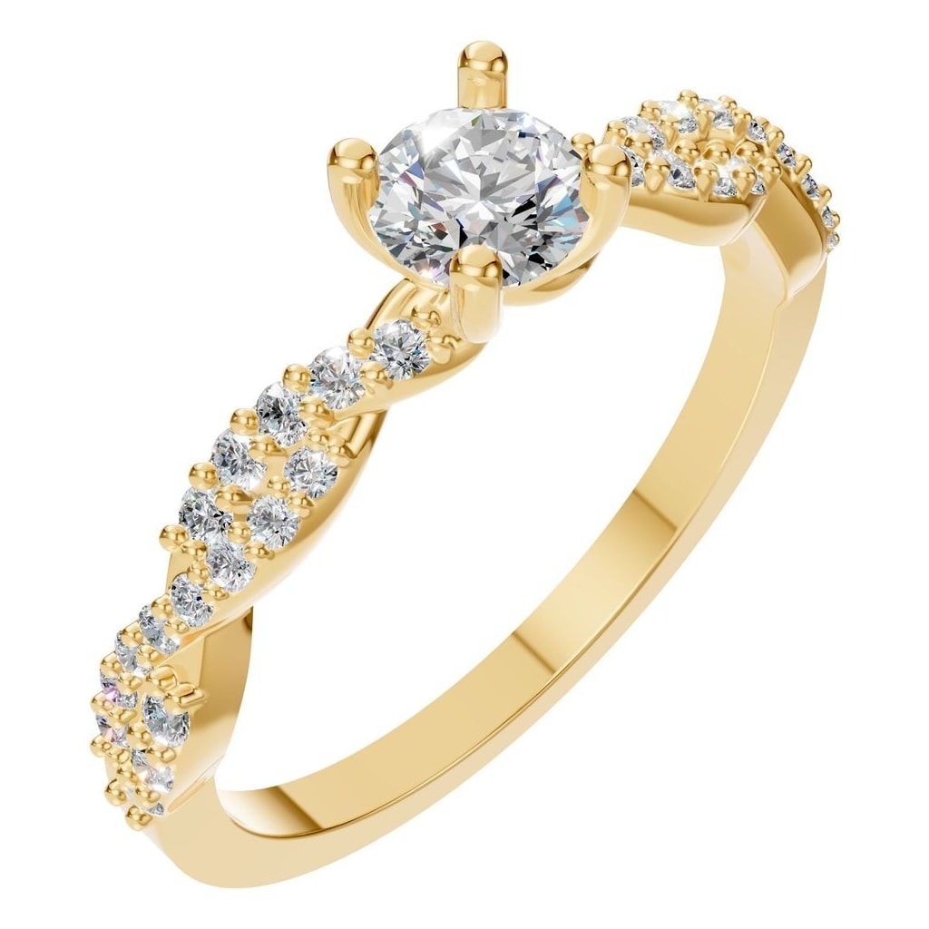RI-0524 Yellow Gold Ring SET - Main View