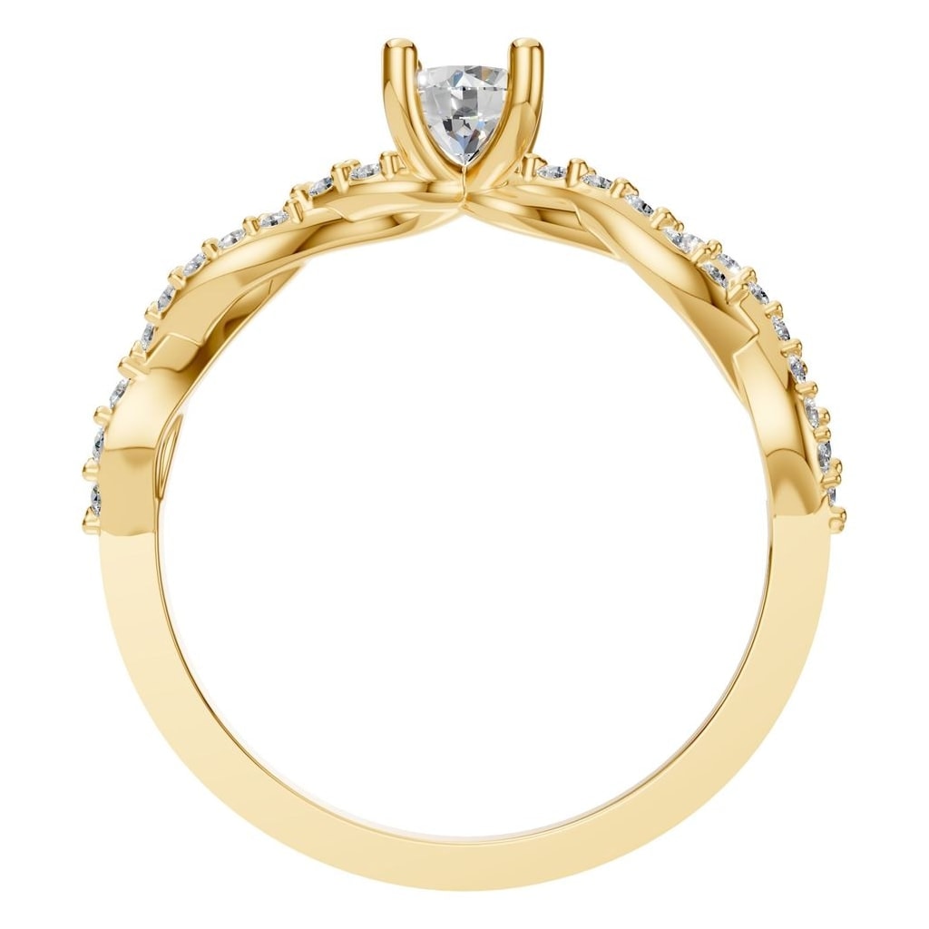 RI-0524 Yellow Gold Ring SET - Top View