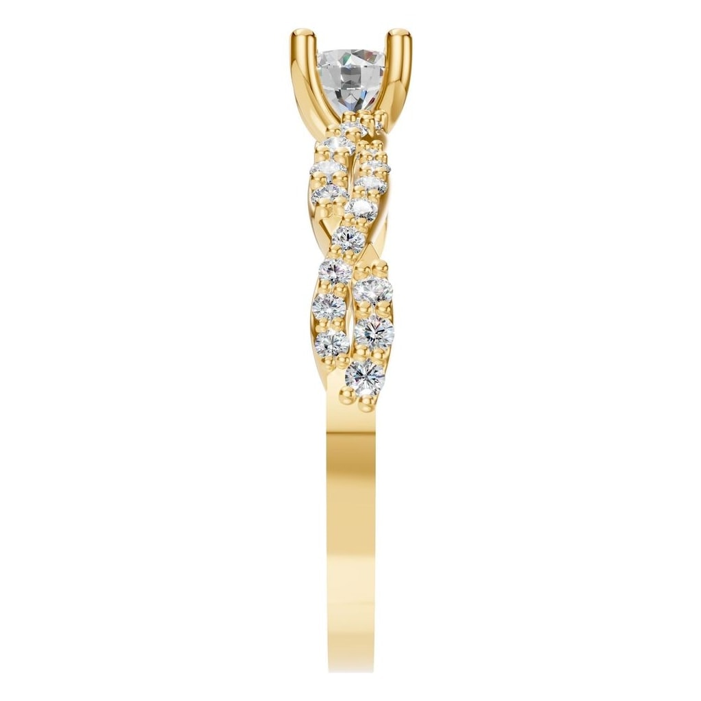 RI-0524 Yellow Gold Ring SET - Side View