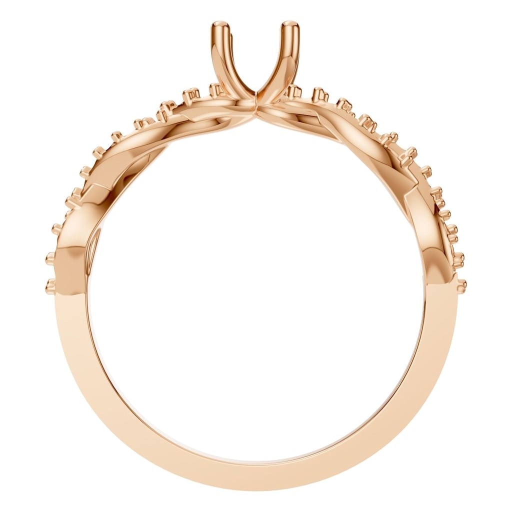 RI-0524 Rose Gold Ring UNSET - Top View
