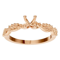 RI-0524 Rose Gold Ring UNSET - Front View