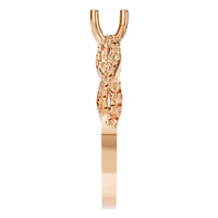 RI-0524 Rose Gold Ring UNSET - Side View
