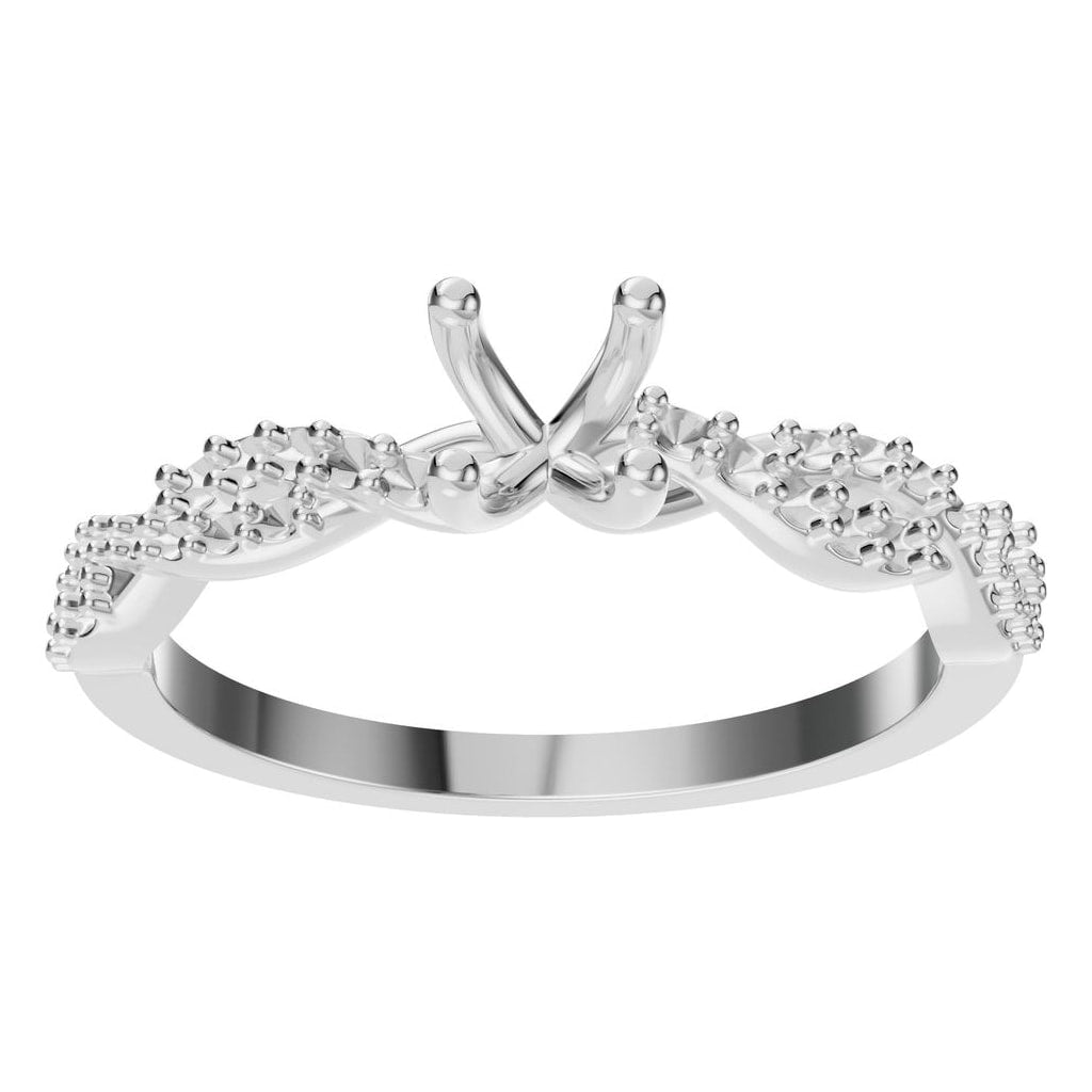 RI-0524 White Gold Ring UNSET - Front View