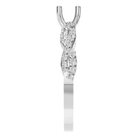 RI-0524 White Gold Ring UNSET - Side View