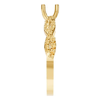 RI-0524 Yellow Gold Ring UNSET - Side View