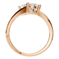 RI-0549 Rose Gold Ring SET - Top View