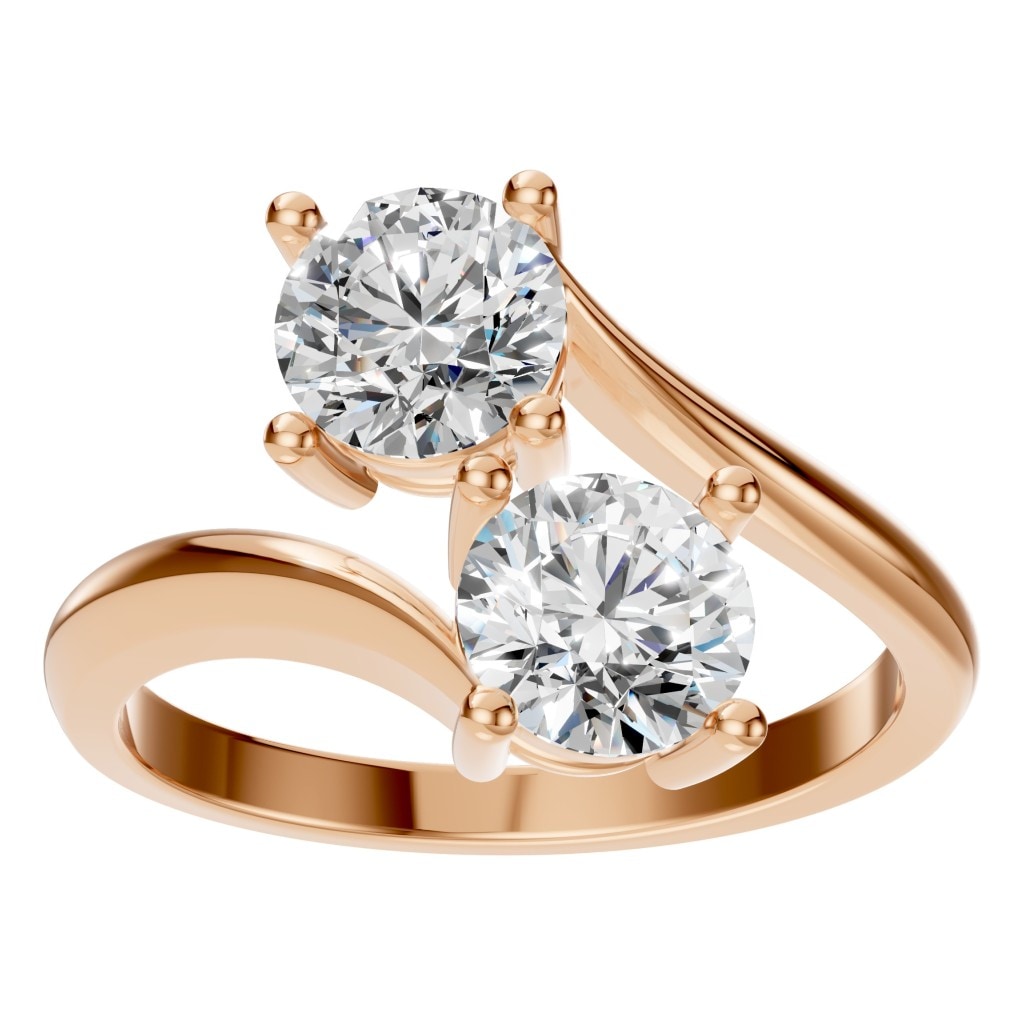 RI-0549 Rose Gold Ring SET - Front View