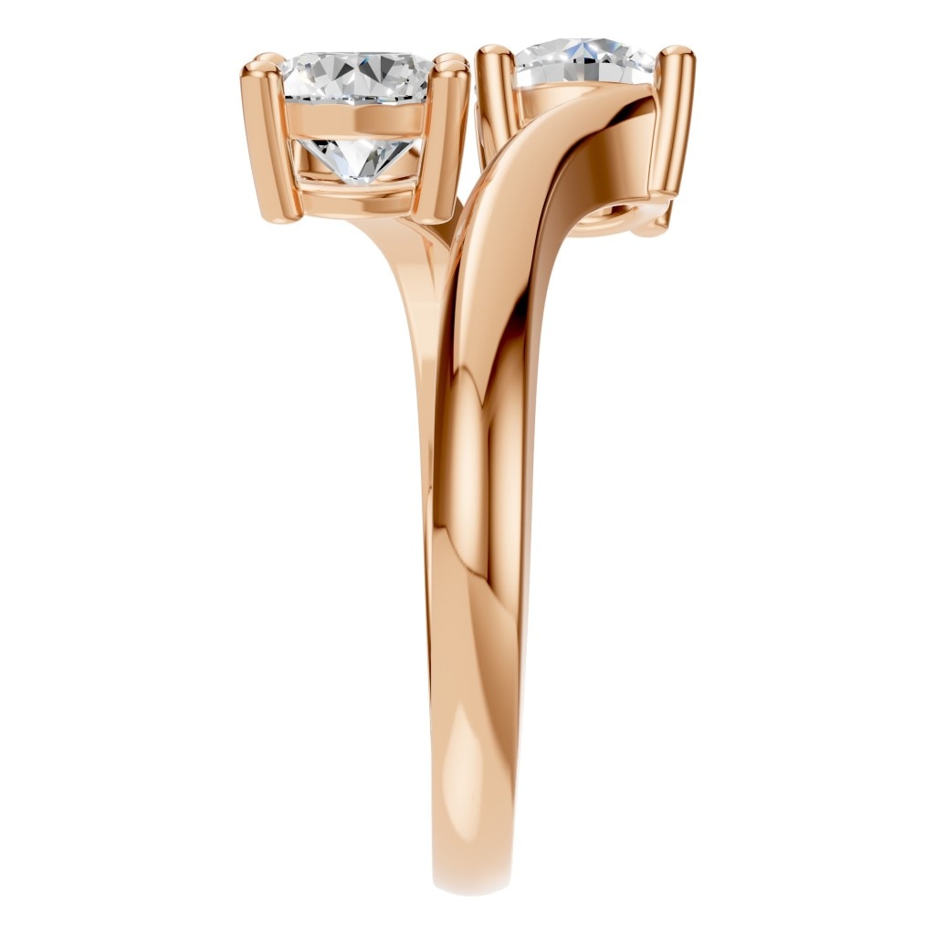 RI-0549 Rose Gold Ring SET - Side View