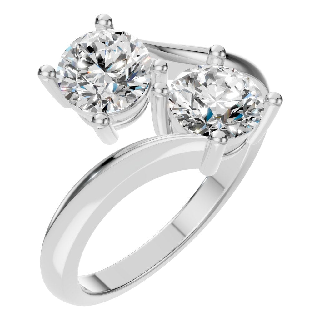 RI-0549 White Gold Ring SET - Main View