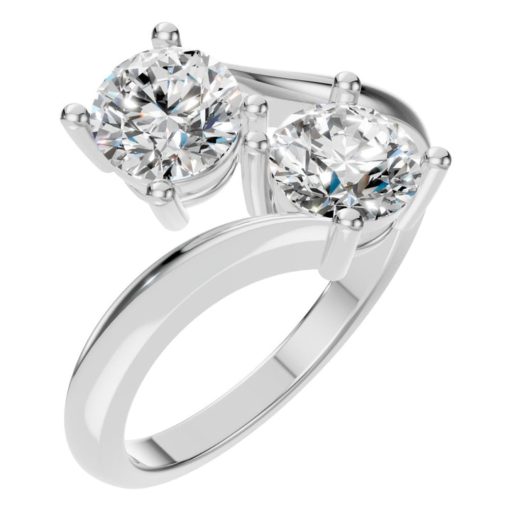 Two Stone Ring Mounting - Round 5.75mm